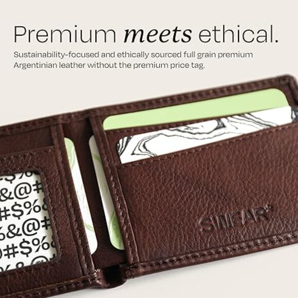 Swear Brands Leather Minimalist Slim Wallet for Men - Picture 9 of 9